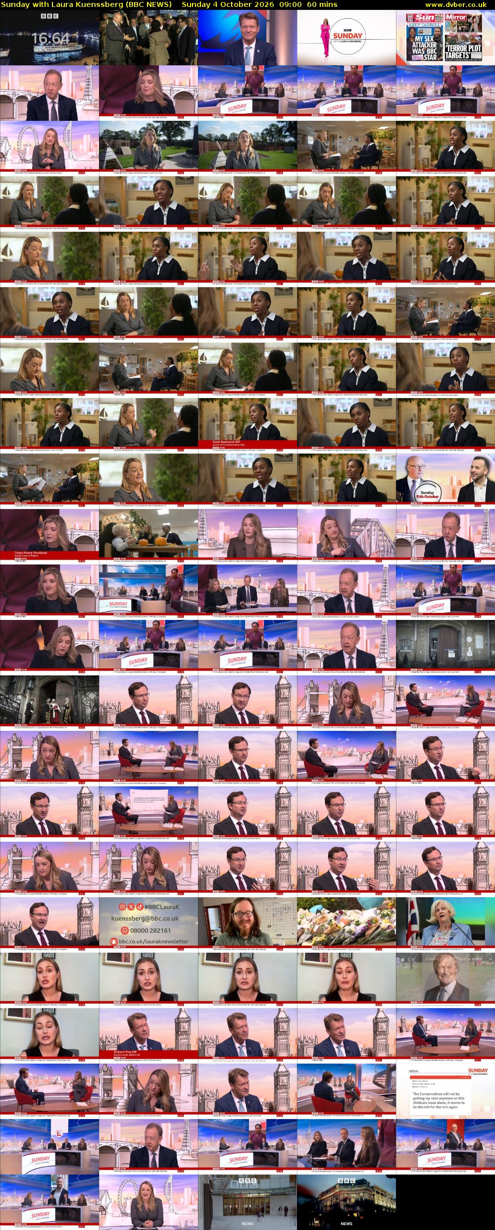 Sunday with Laura Kuenssberg (BBC NEWS) Sunday 4 October 2026 09:00 - 10:00