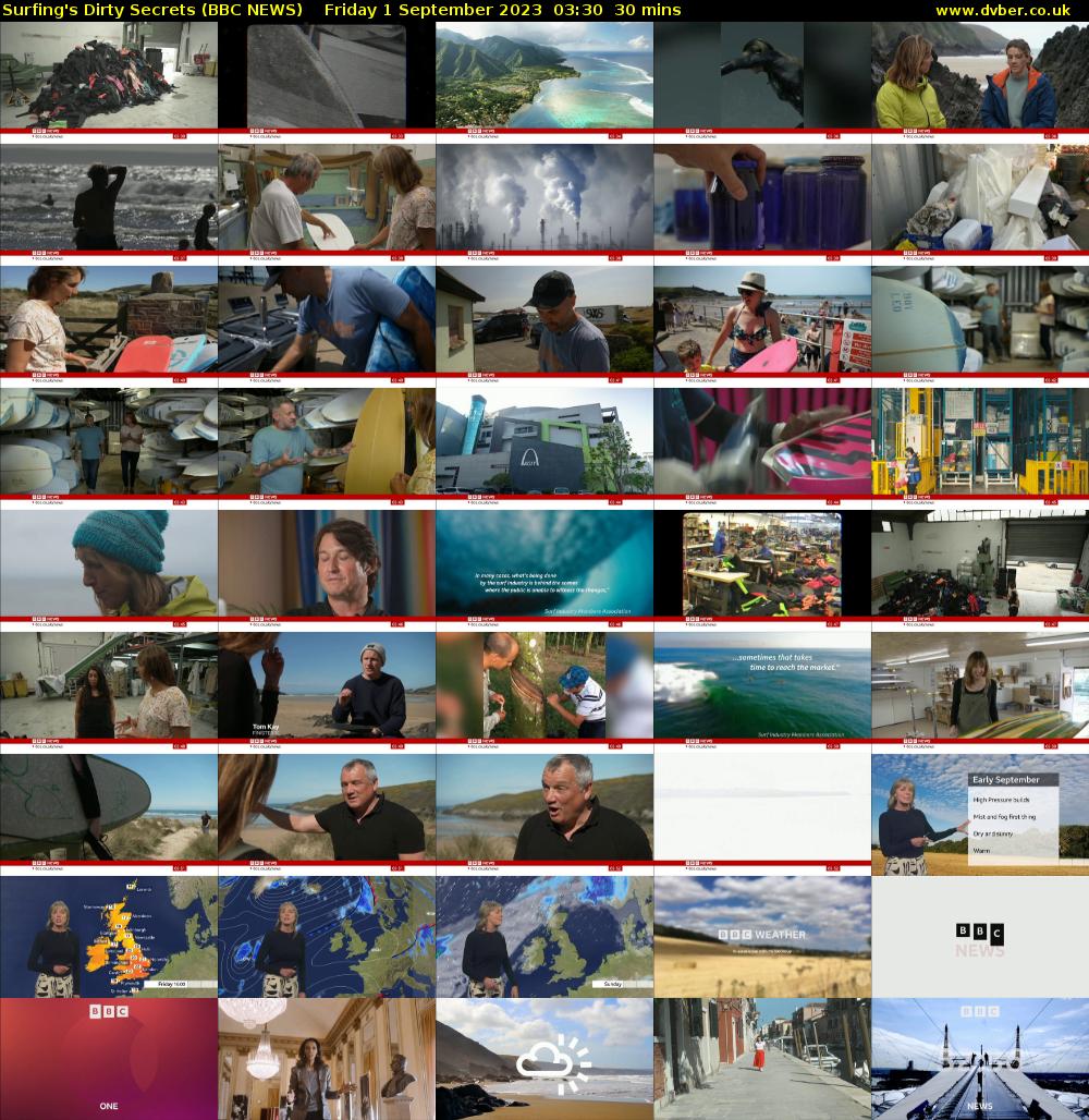 Surfing's Dirty Secrets (BBC NEWS) Friday 1 September 2023 03:30 - 04:00