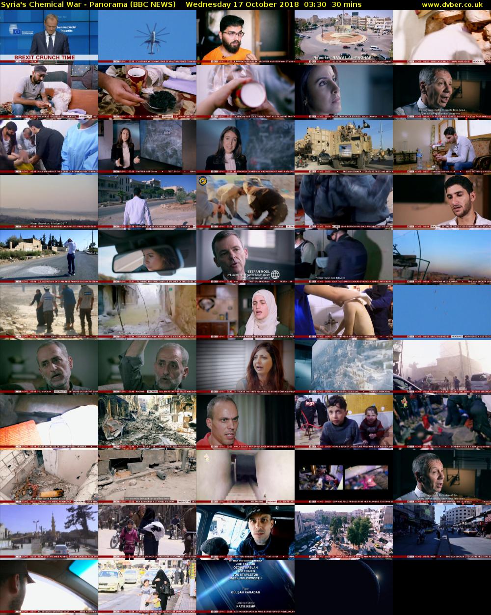 Syria's Chemical War - Panorama (BBC NEWS) Wednesday 17 October 2018 03:30 - 04:00
