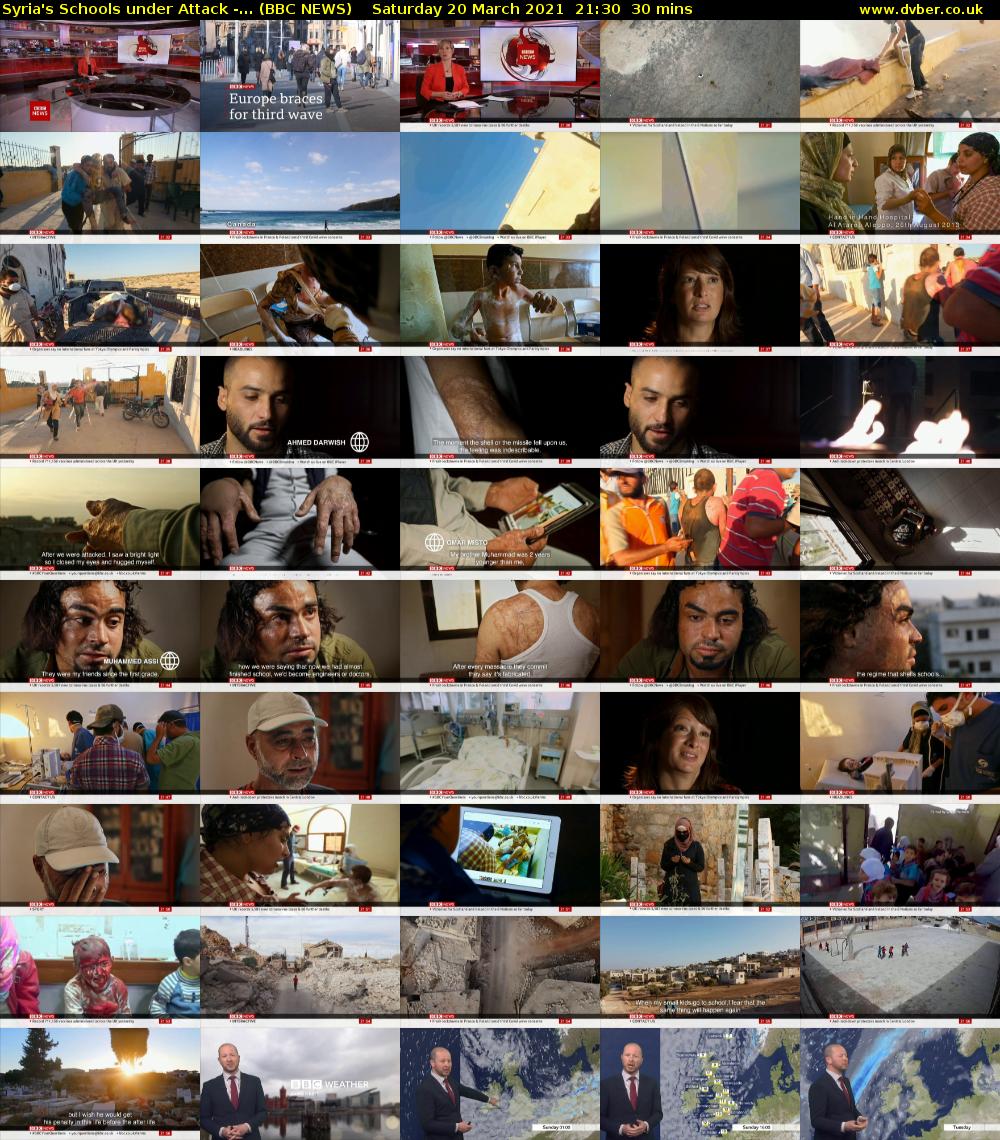 Syria's Schools under Attack -... (BBC NEWS) Saturday 20 March 2021 21:30 - 22:00