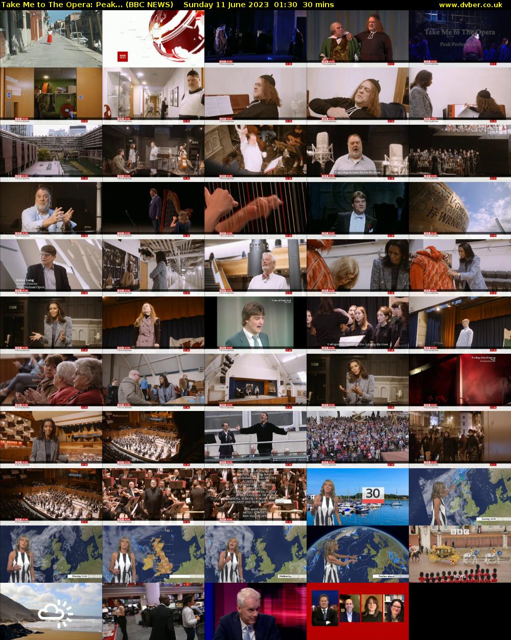 Take Me to The Opera: Peak... (BBC NEWS) Sunday 11 June 2023 01:30 - 02:00