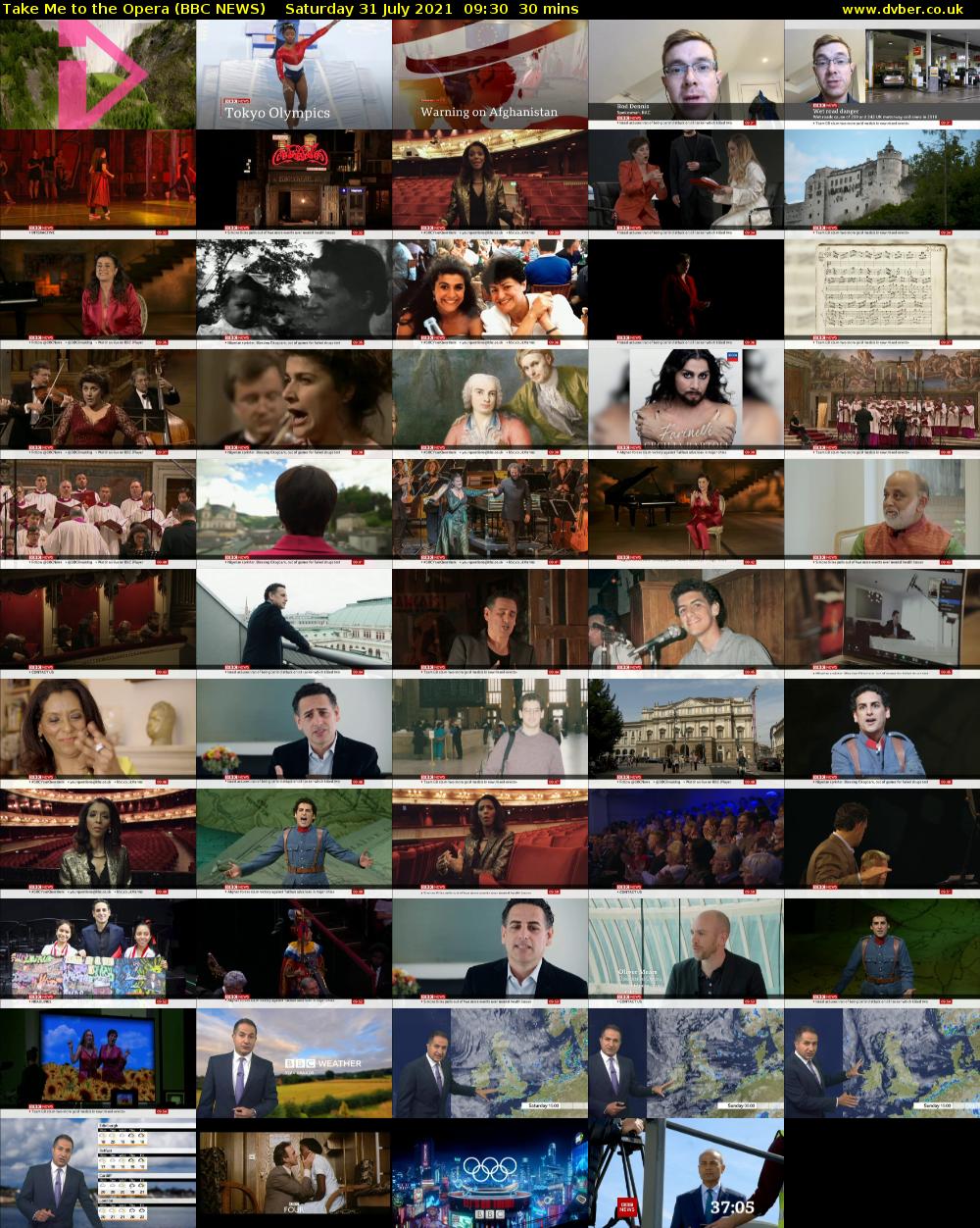 Take Me to the Opera (BBC NEWS) Saturday 31 July 2021 09:30 - 10:00