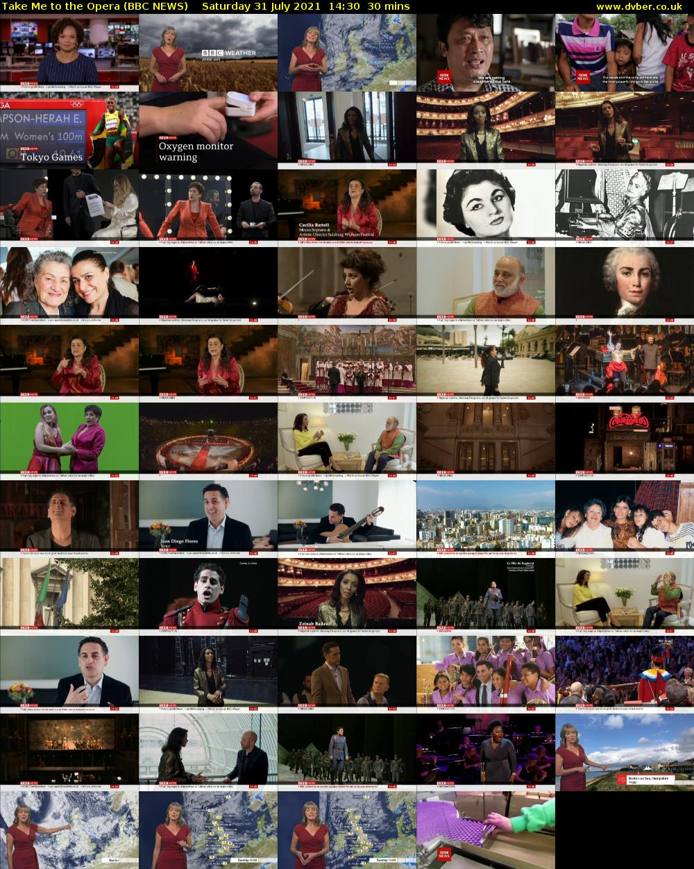 Take Me to the Opera (BBC NEWS) Saturday 31 July 2021 14:30 - 15:00