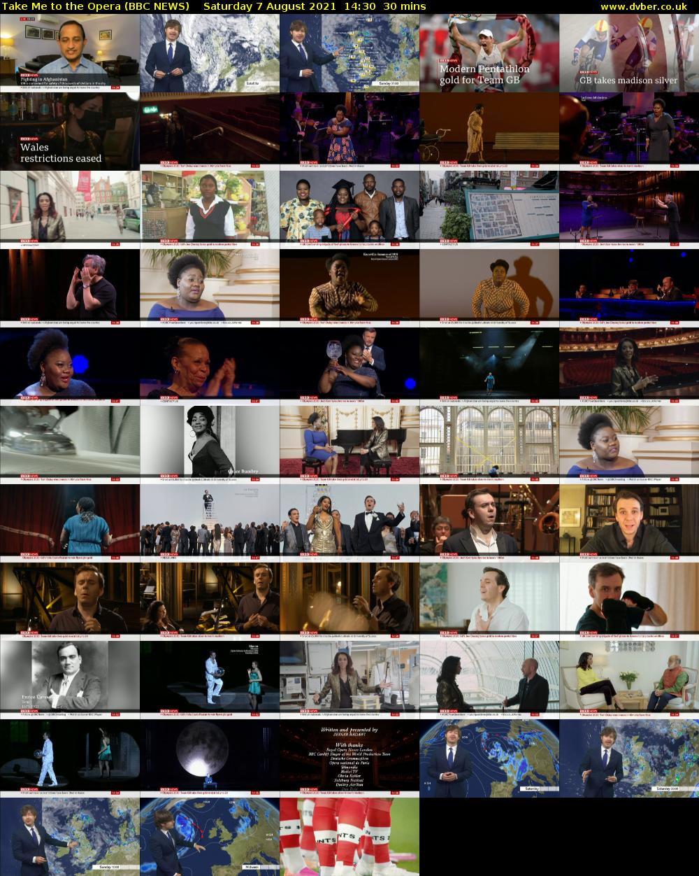 Take Me to the Opera (BBC NEWS) Saturday 7 August 2021 14:30 - 15:00