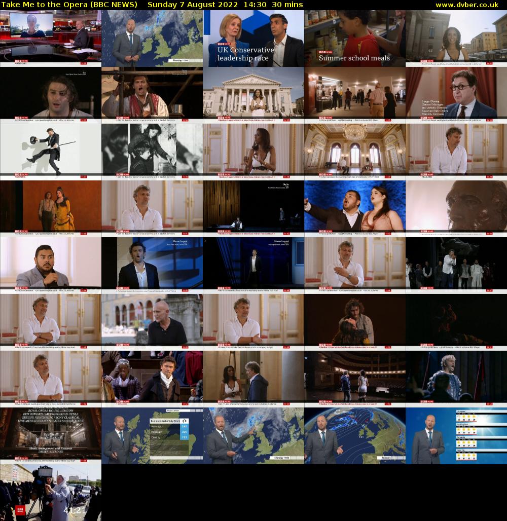 Take Me to the Opera (BBC NEWS) Sunday 7 August 2022 14:30 - 15:00