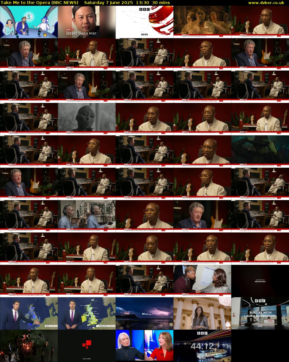 Take Me to the Opera (BBC NEWS) Saturday 7 June 2025 13:30 - 14:00