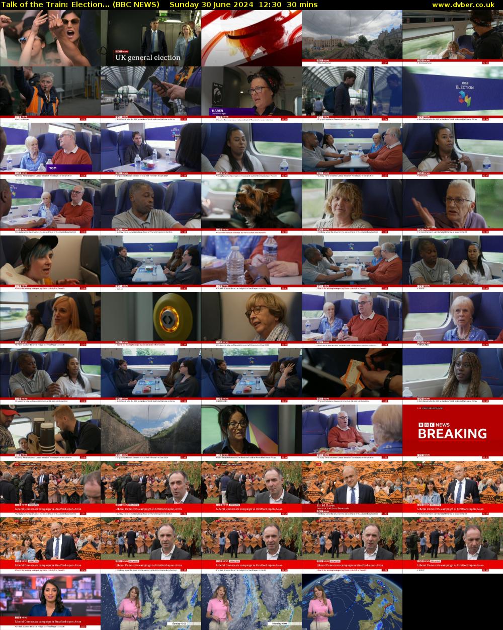 Talk of the Train: Election... (BBC NEWS) Sunday 30 June 2024 12:30 - 13:00