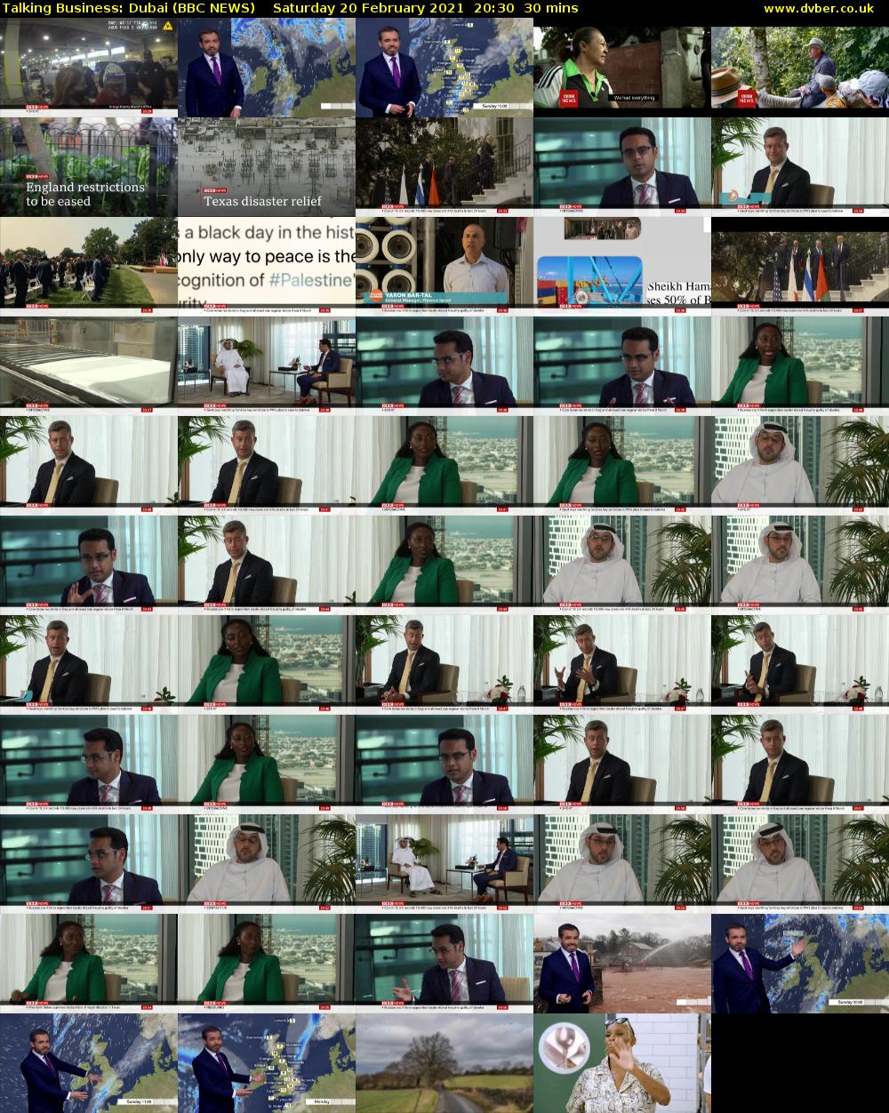 Talking Business: Dubai (BBC NEWS) Saturday 20 February 2021 20:30 - 21:00