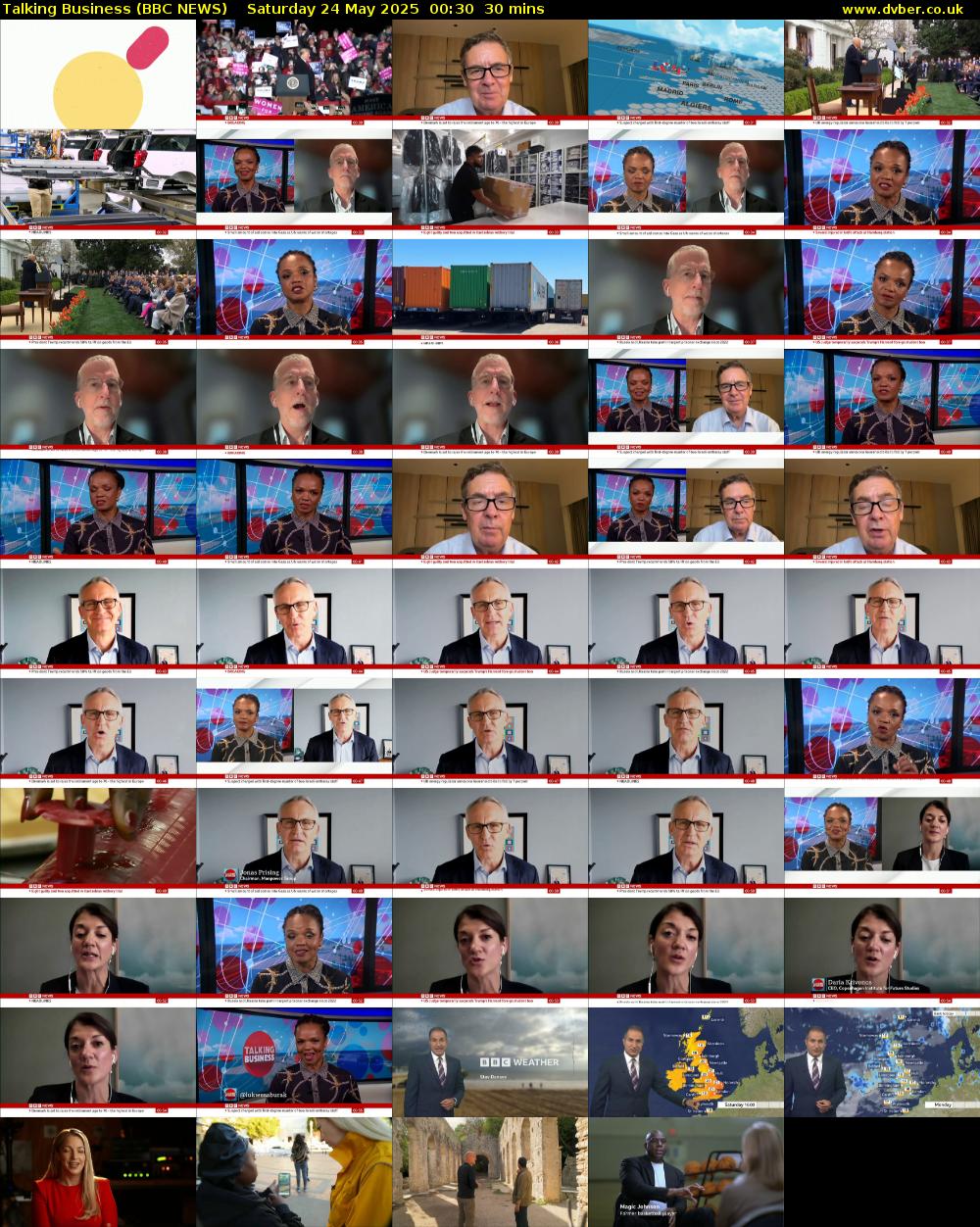 Talking Business (BBC NEWS) Saturday 24 May 2025 00:30 - 01:00