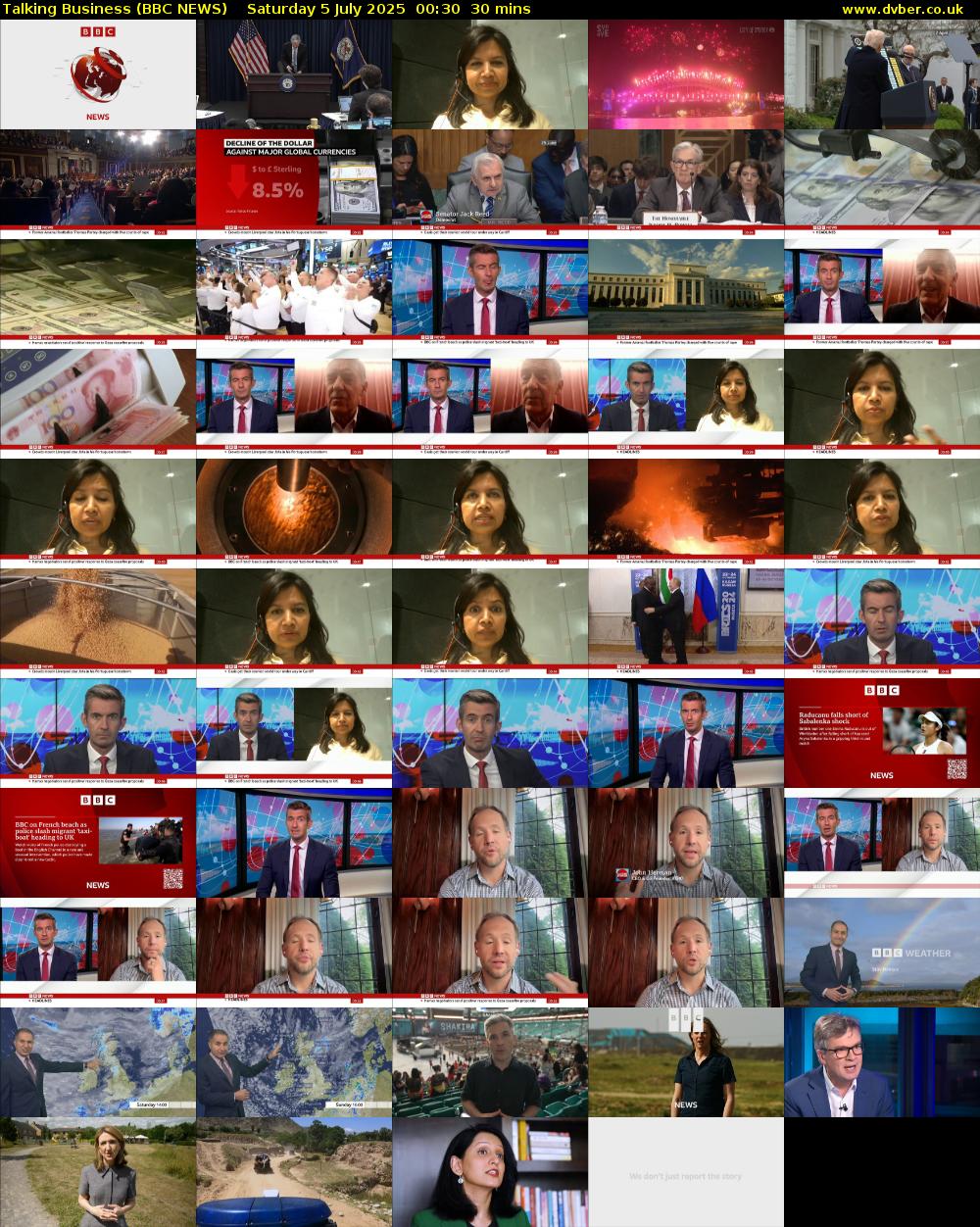 Talking Business (BBC NEWS) Saturday 5 July 2025 00:30 - 01:00