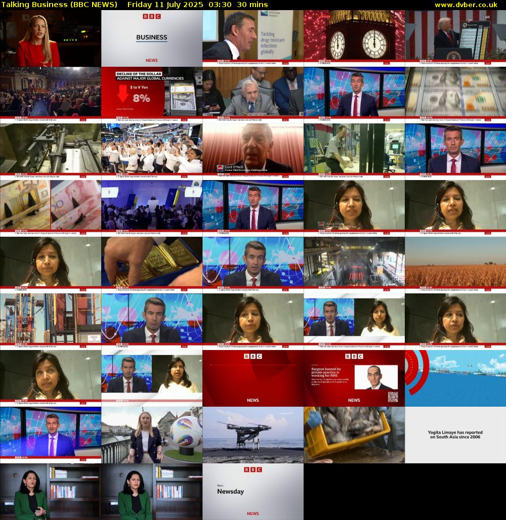 Talking Business (BBC NEWS) Friday 11 July 2025 03:30 - 04:00