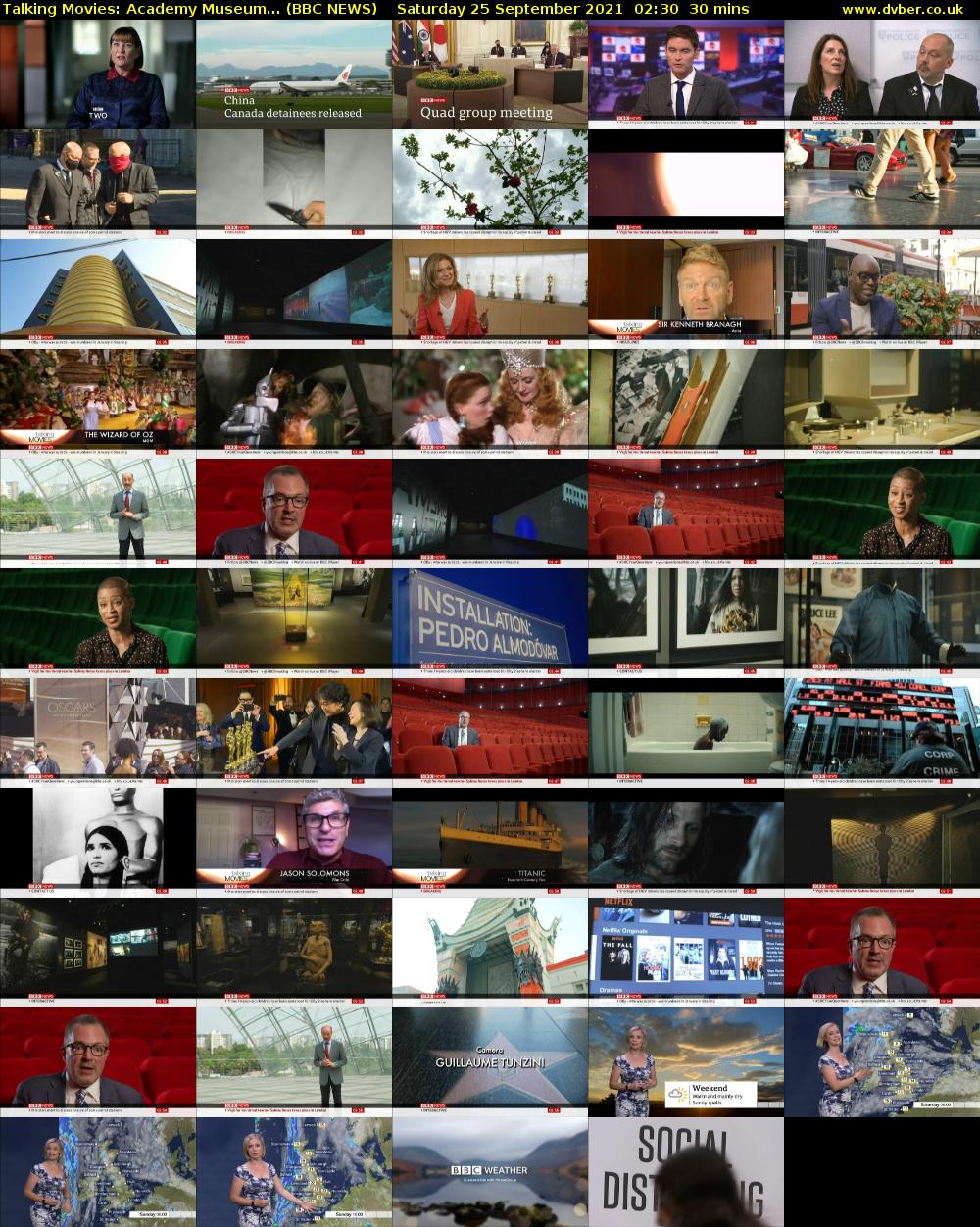 Talking Movies: Academy Museum... (BBC NEWS) Saturday 25 September 2021 02:30 - 03:00