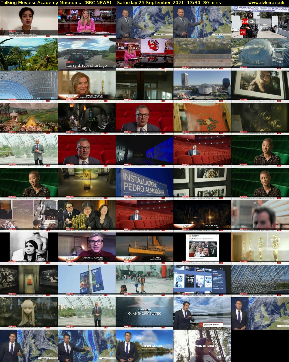 Talking Movies: Academy Museum... (BBC NEWS) Saturday 25 September 2021 13:30 - 14:00