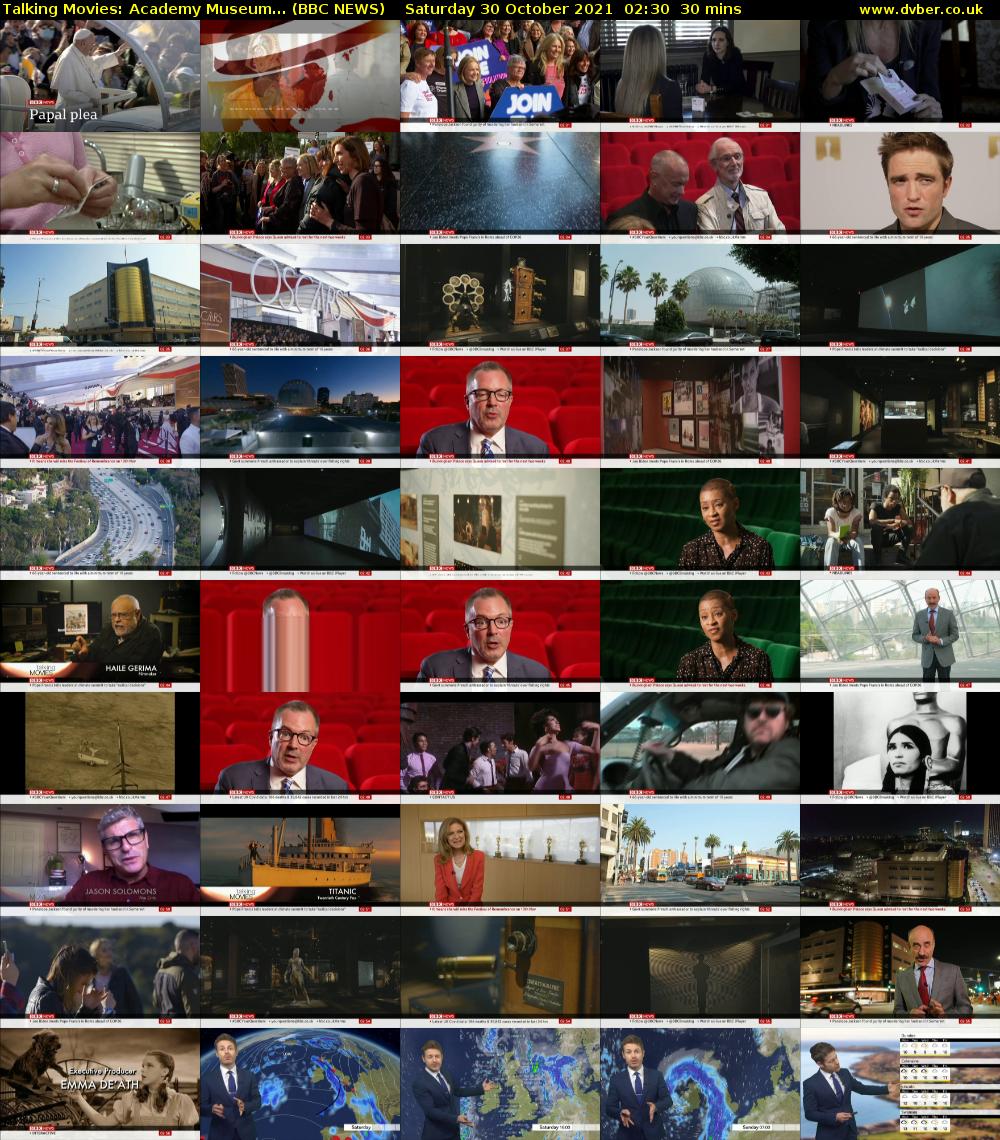 Talking Movies: Academy Museum... (BBC NEWS) Saturday 30 October 2021 02:30 - 03:00