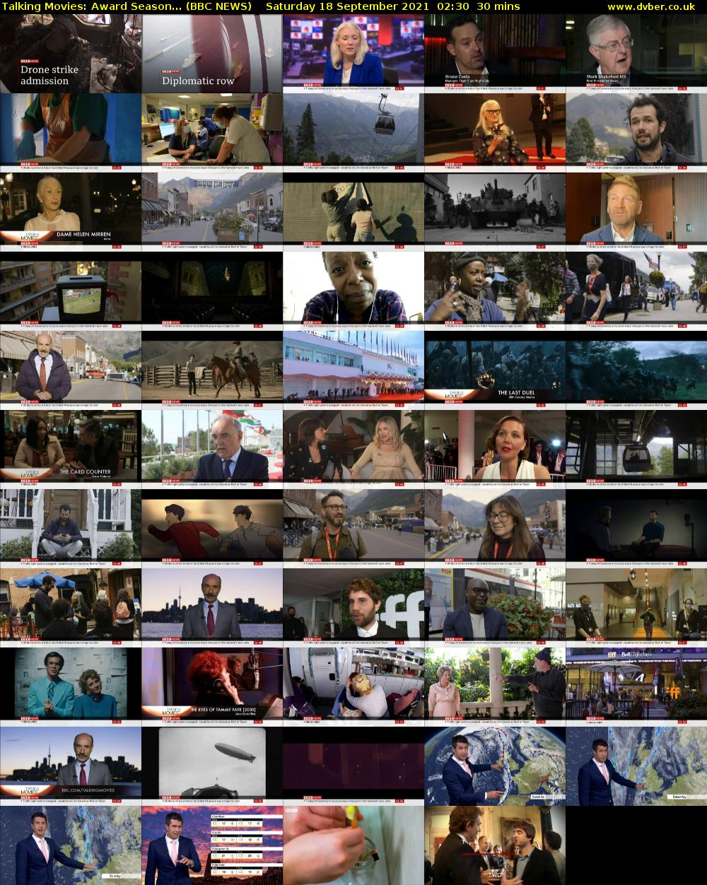 Talking Movies: Award Season... (BBC NEWS) Saturday 18 September 2021 02:30 - 03:00
