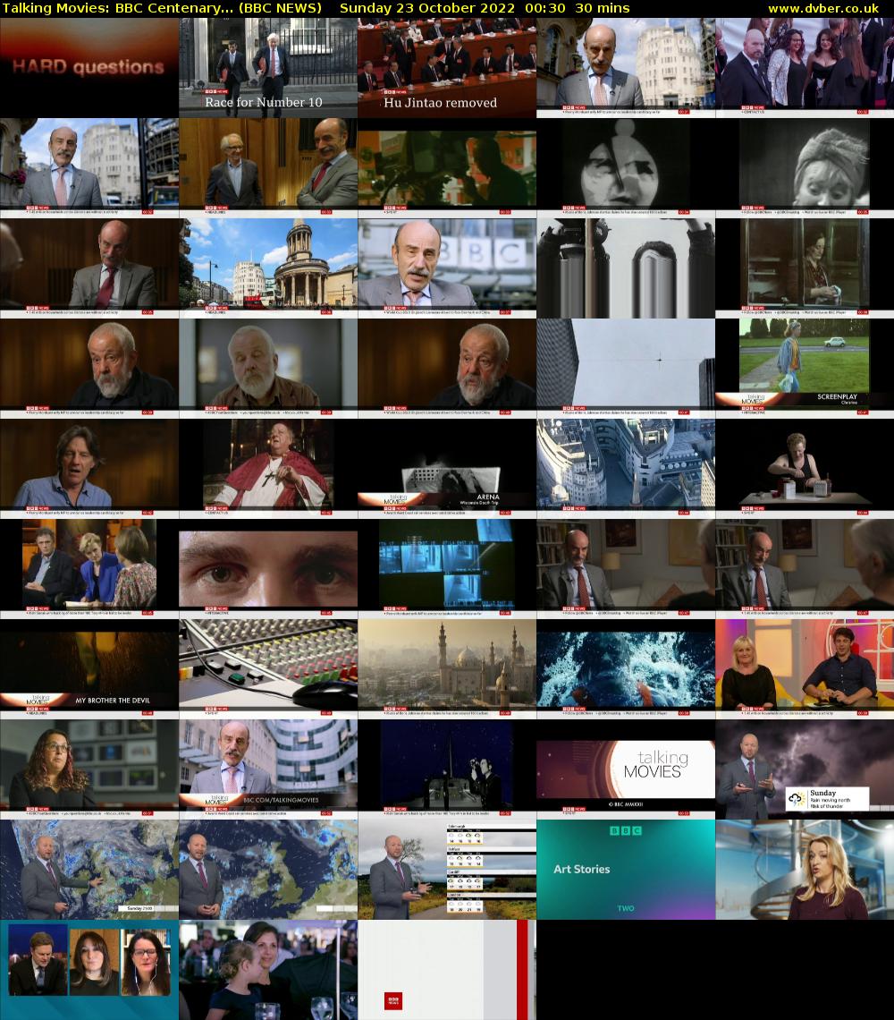 Talking Movies: BBC Centenary... (BBC NEWS) Sunday 23 October 2022 00:30 - 01:00