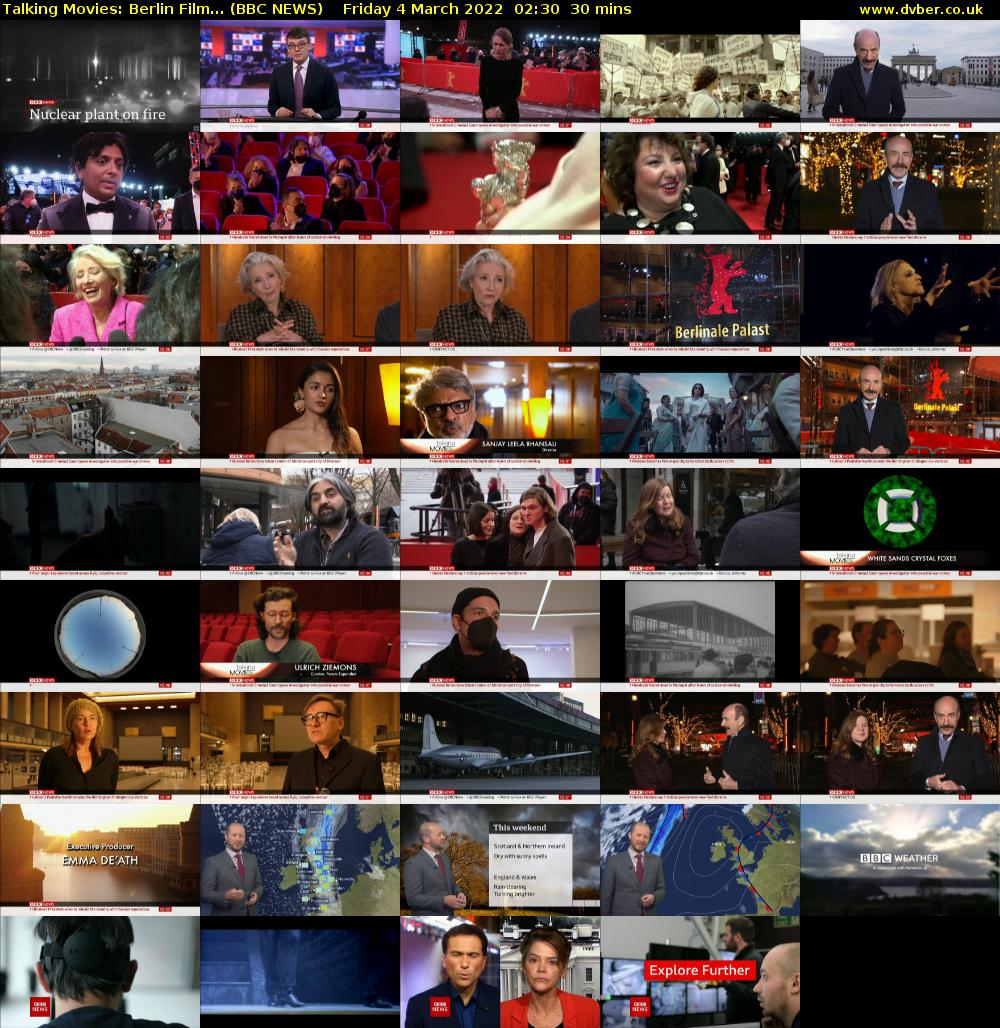Talking Movies: Berlin Film... (BBC NEWS) Friday 4 March 2022 02:30 - 03:00