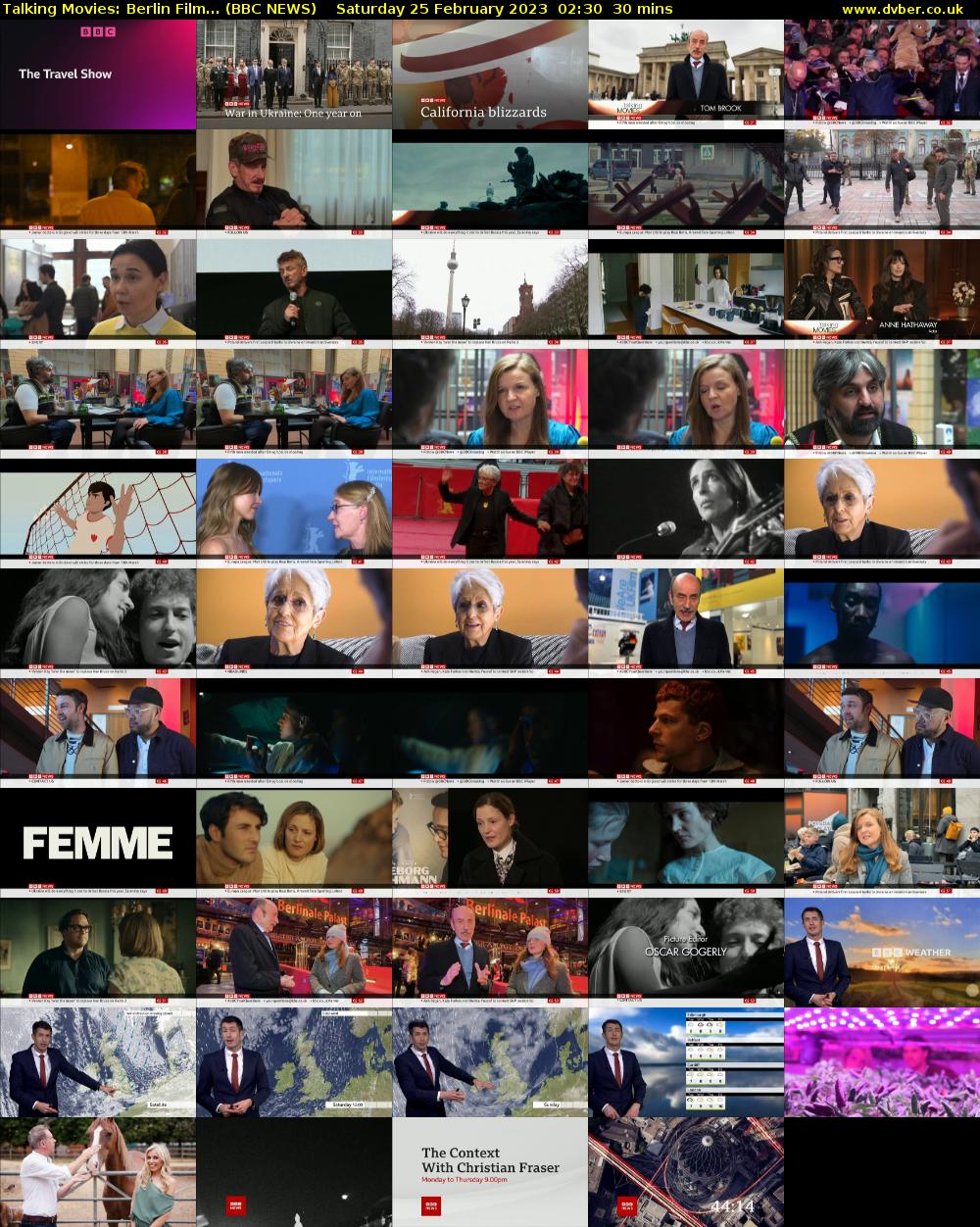 Talking Movies: Berlin Film... (BBC NEWS) Saturday 25 February 2023 02:30 - 03:00