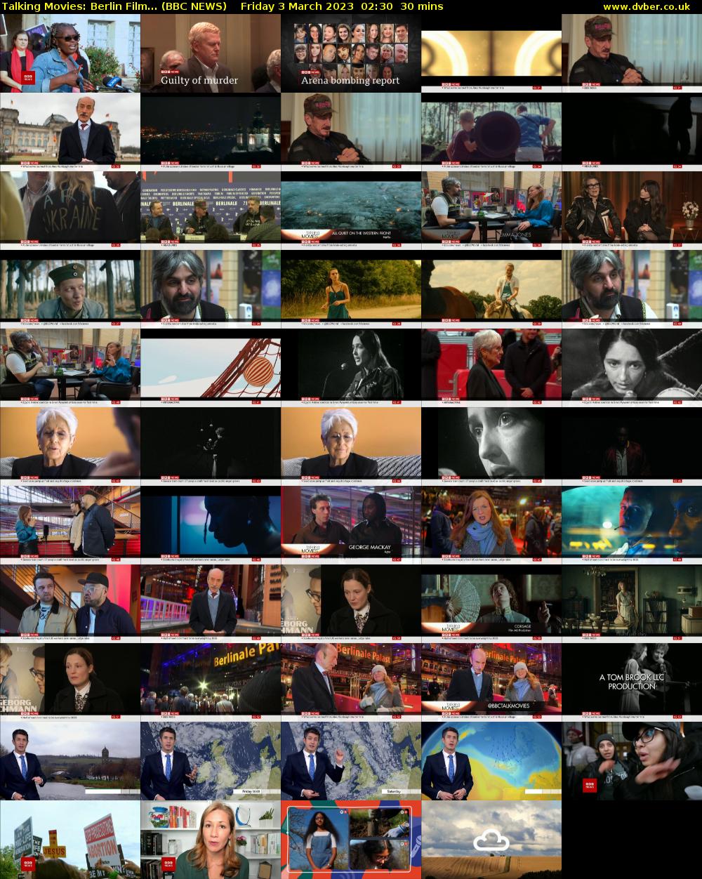 Talking Movies: Berlin Film... (BBC NEWS) Friday 3 March 2023 02:30 - 03:00