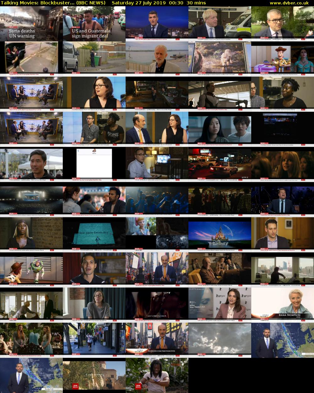 Talking Movies: Blockbuster... (BBC NEWS) Saturday 27 July 2019 00:30 - 01:00