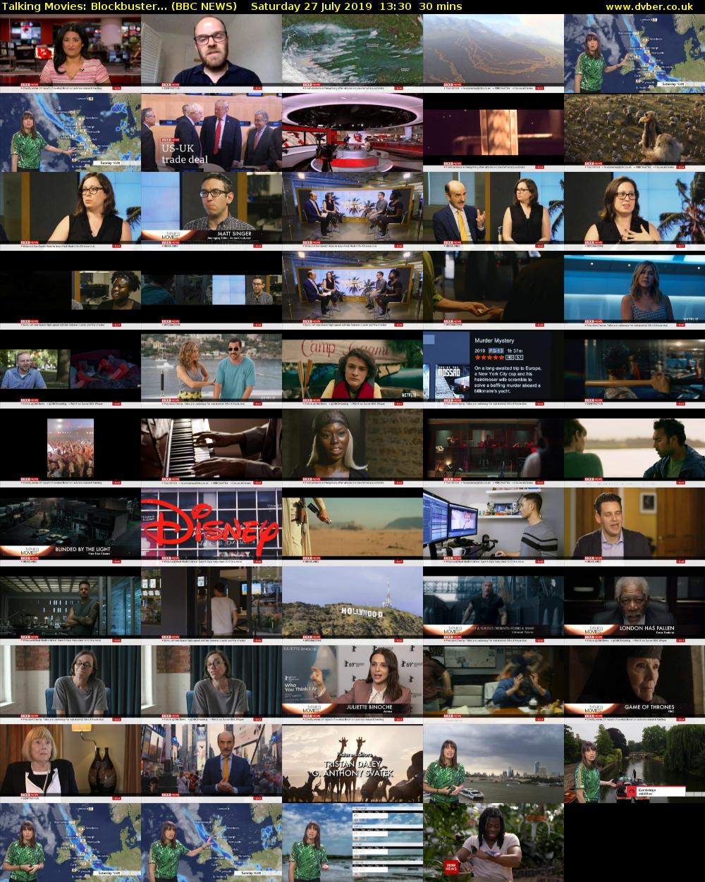Talking Movies: Blockbuster... (BBC NEWS) Saturday 27 July 2019 13:30 - 14:00