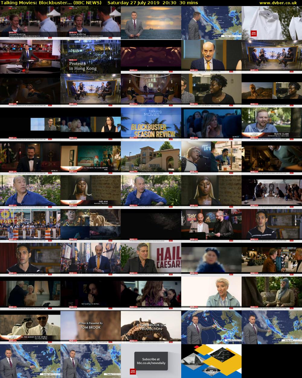 Talking Movies: Blockbuster... (BBC NEWS) Saturday 27 July 2019 20:30 - 21:00