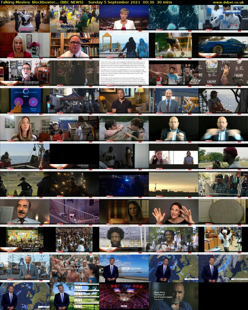 Talking Movies: Blockbuster... (BBC NEWS) Sunday 5 September 2021 00:30 - 01:00