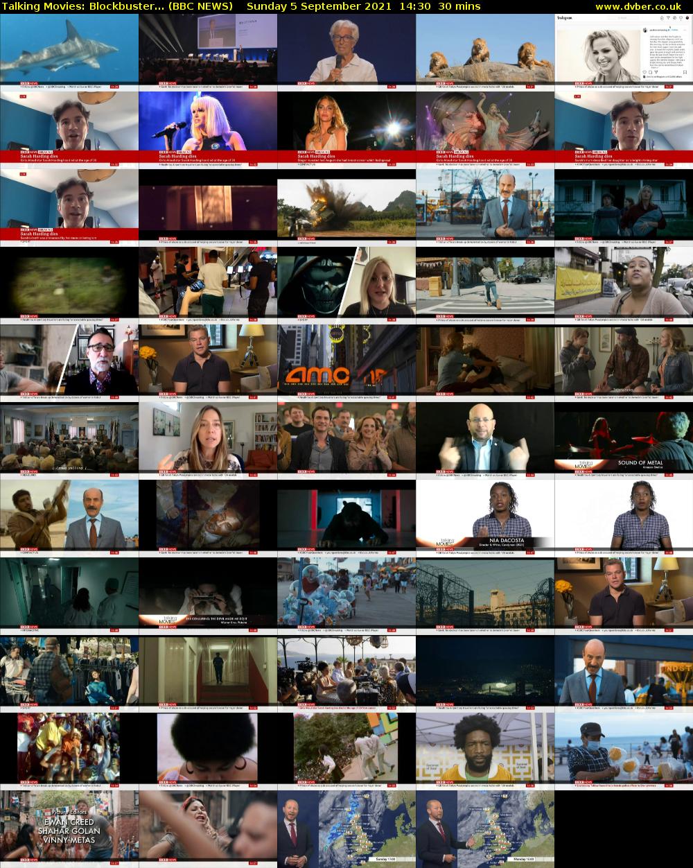 Talking Movies: Blockbuster... (BBC NEWS) Sunday 5 September 2021 14:30 - 15:00