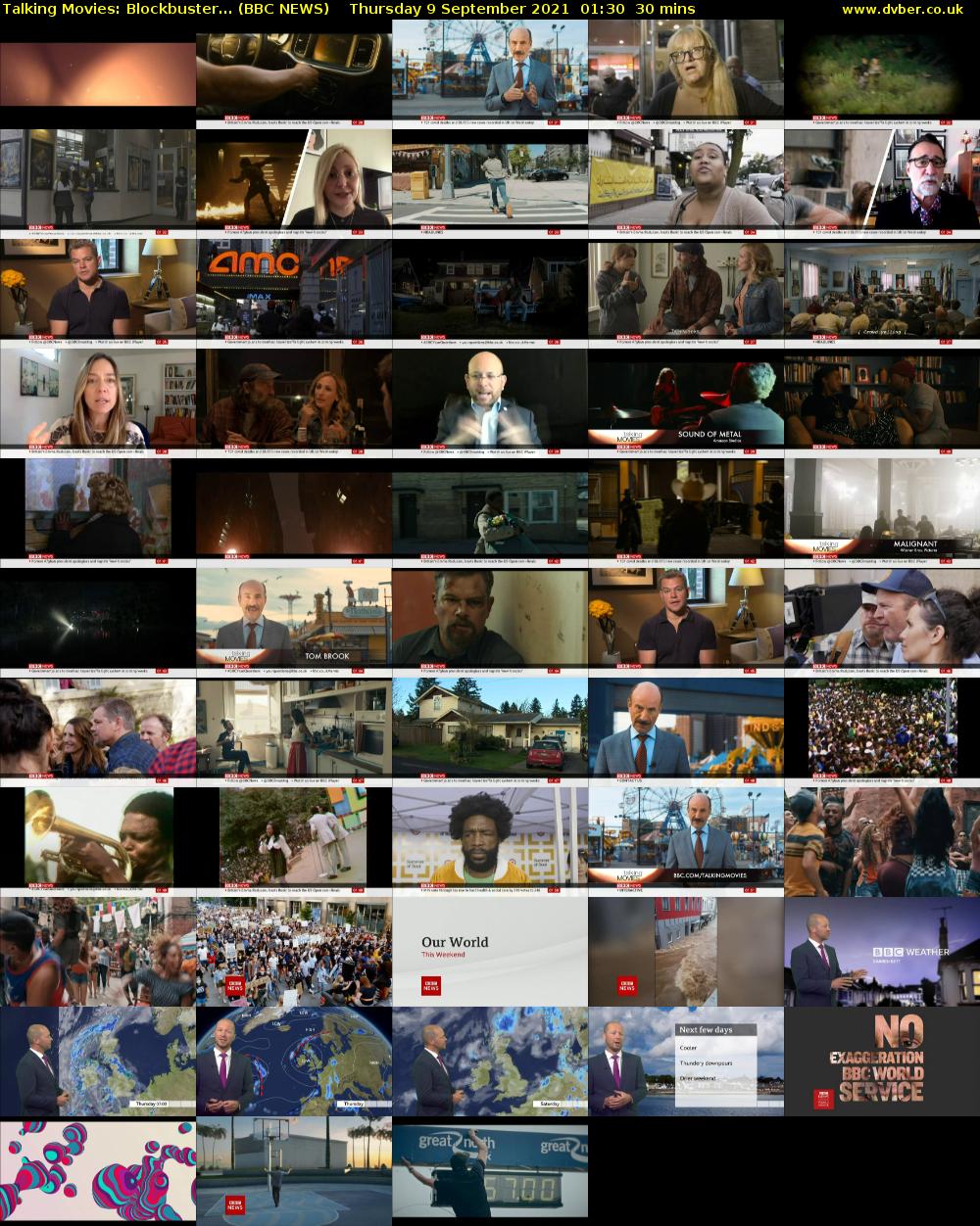 Talking Movies: Blockbuster... (BBC NEWS) Thursday 9 September 2021 01:30 - 02:00