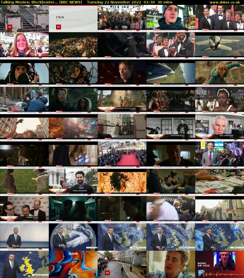 Talking Movies: Blockbuster... (BBC NEWS) Tuesday 22 November 2022 01:30 - 02:00