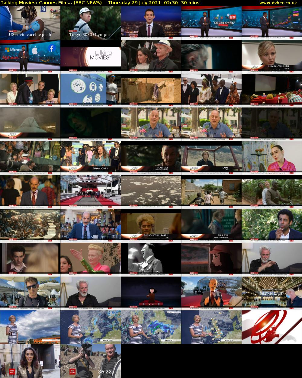 Talking Movies: Cannes Film... (BBC NEWS) Thursday 29 July 2021 02:30 - 03:00
