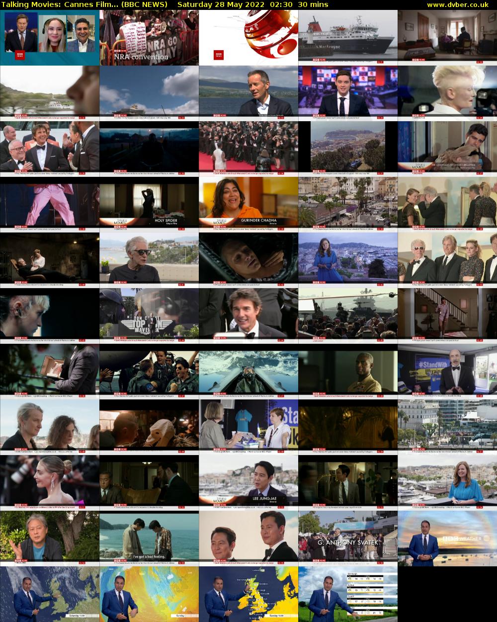 Talking Movies: Cannes Film... (BBC NEWS) Saturday 28 May 2022 02:30 - 03:00