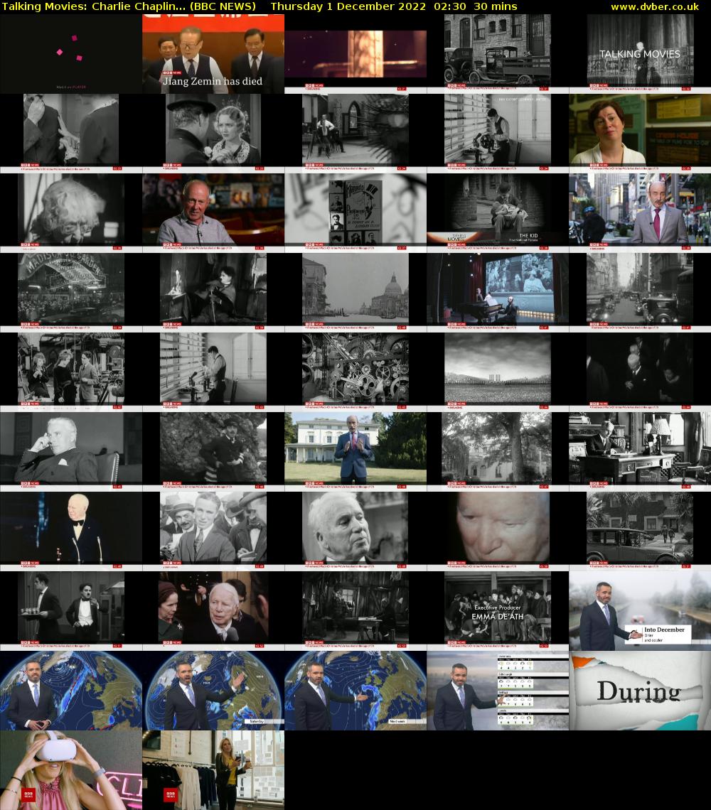 Talking Movies: Charlie Chaplin... (BBC NEWS) Thursday 1 December 2022 02:30 - 03:00