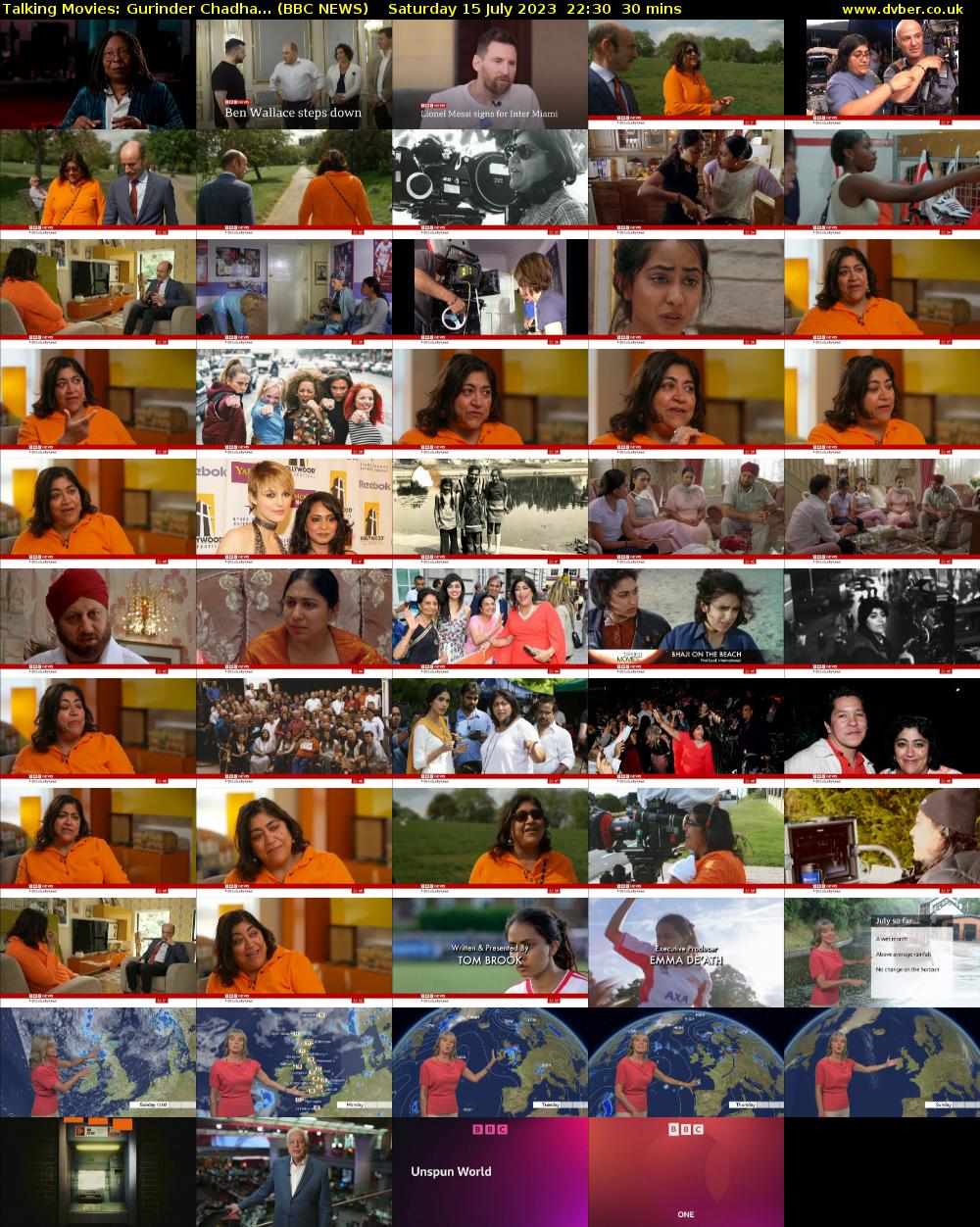 Talking Movies: Gurinder Chadha... (BBC NEWS) Saturday 15 July 2023 22:30 - 23:00