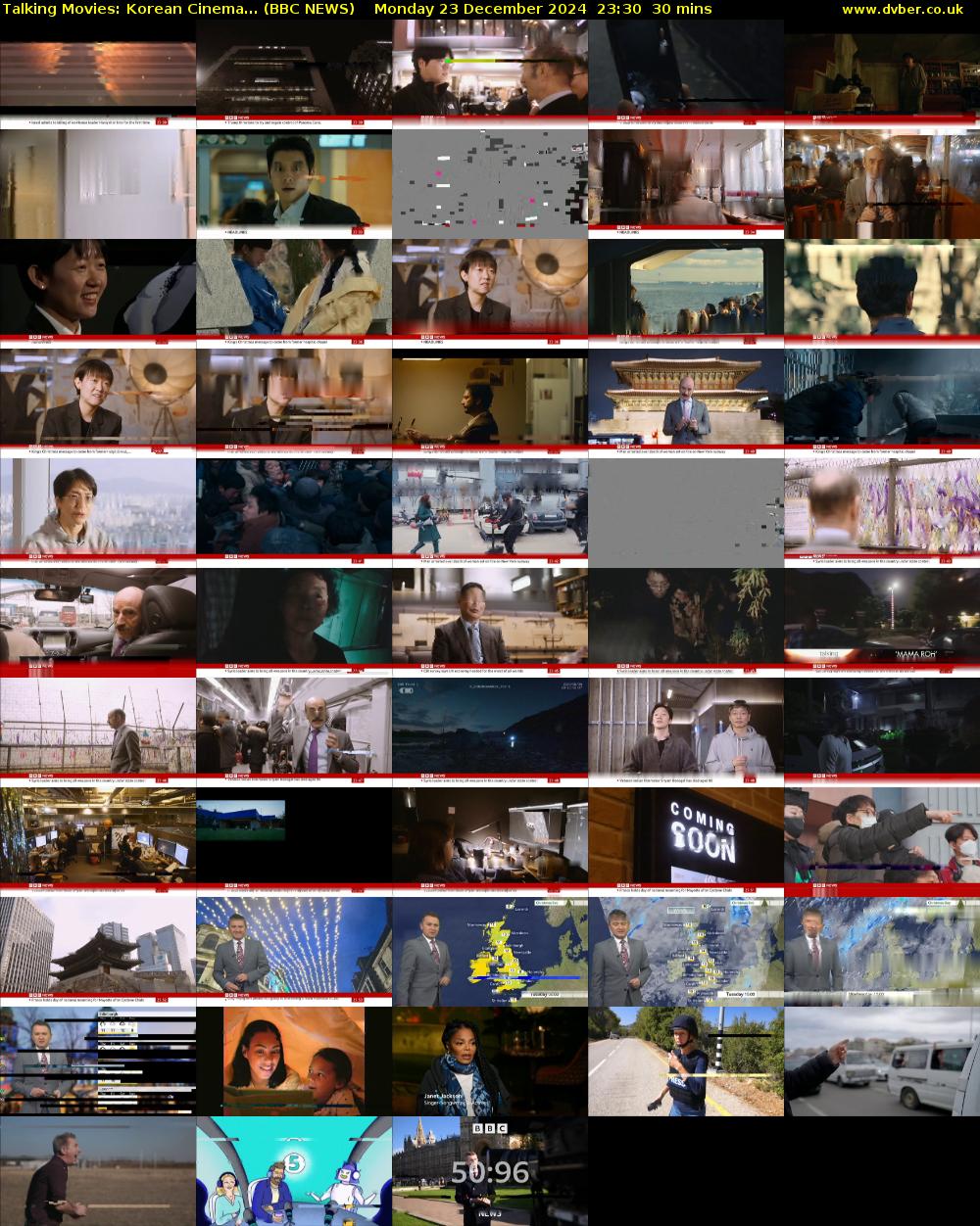 Talking Movies: Korean Cinema... (BBC NEWS) Monday 23 December 2024 23:30 - 00:00