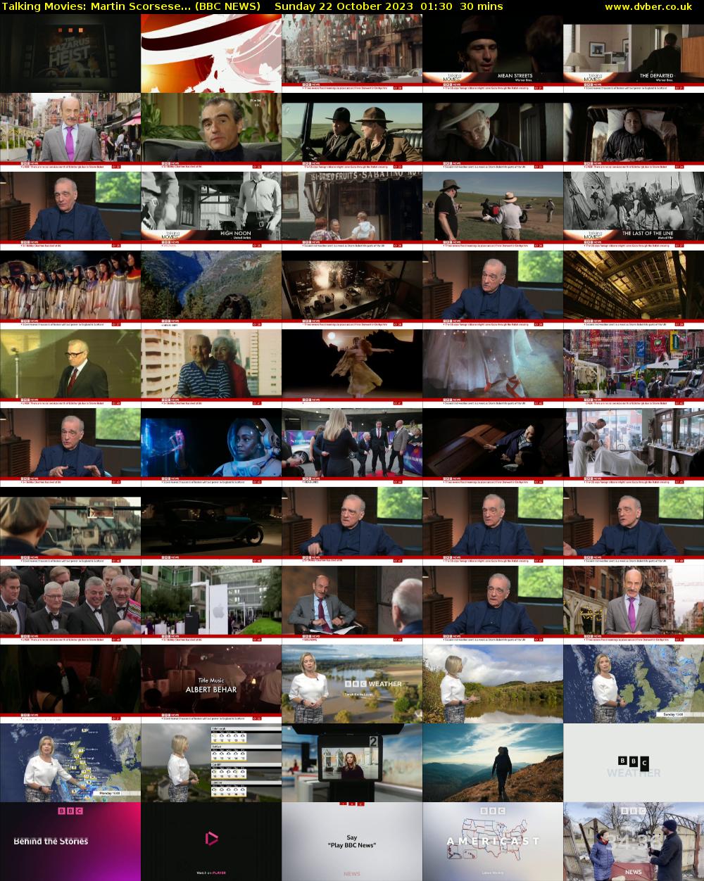 Talking Movies: Martin Scorsese... (BBC NEWS) Sunday 22 October 2023 01:30 - 02:00