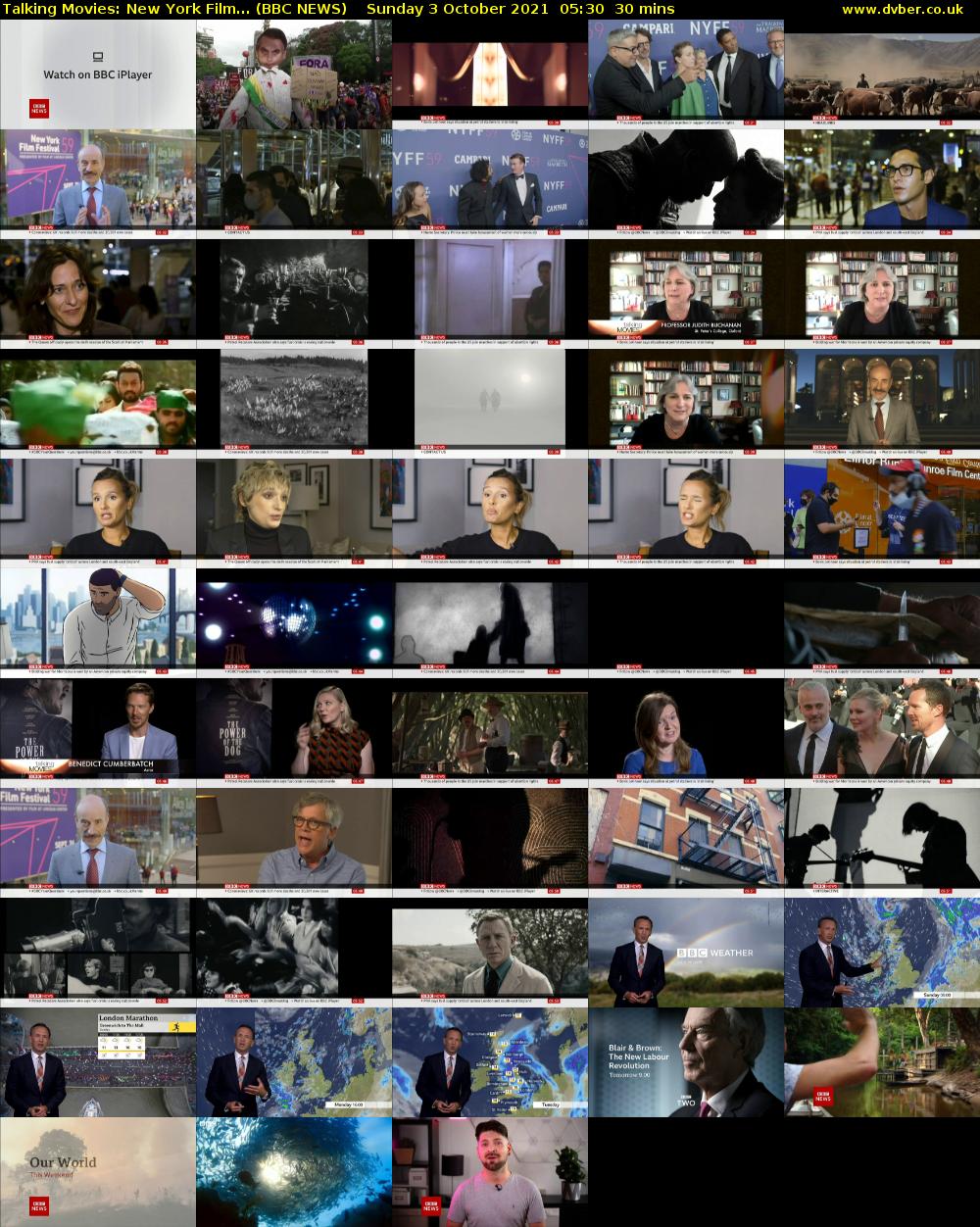 Talking Movies: New York Film... (BBC NEWS) Sunday 3 October 2021 05:30 - 06:00