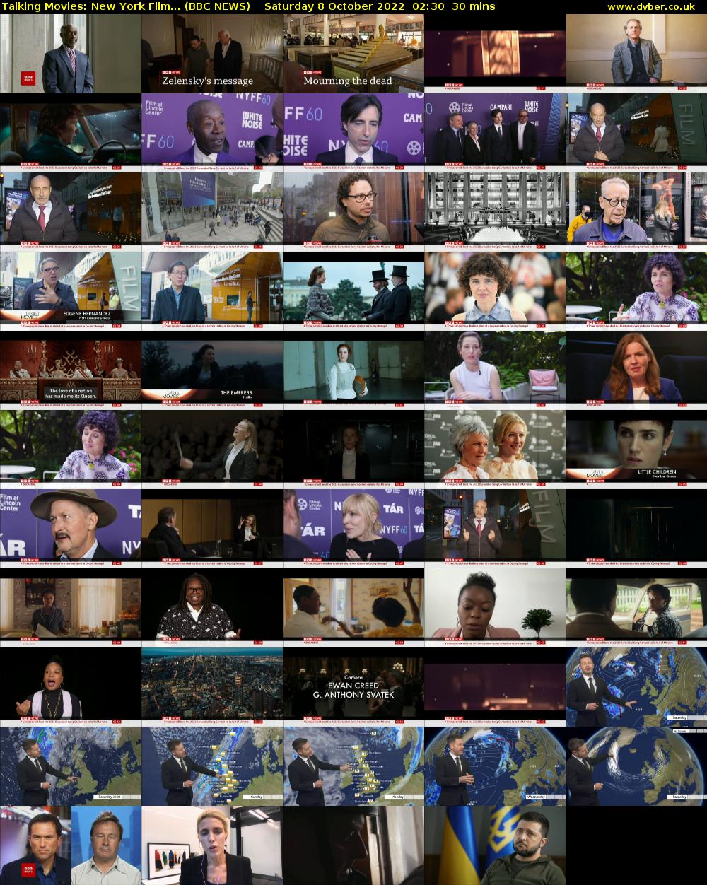 Talking Movies: New York Film... (BBC NEWS) Saturday 8 October 2022 02:30 - 03:00