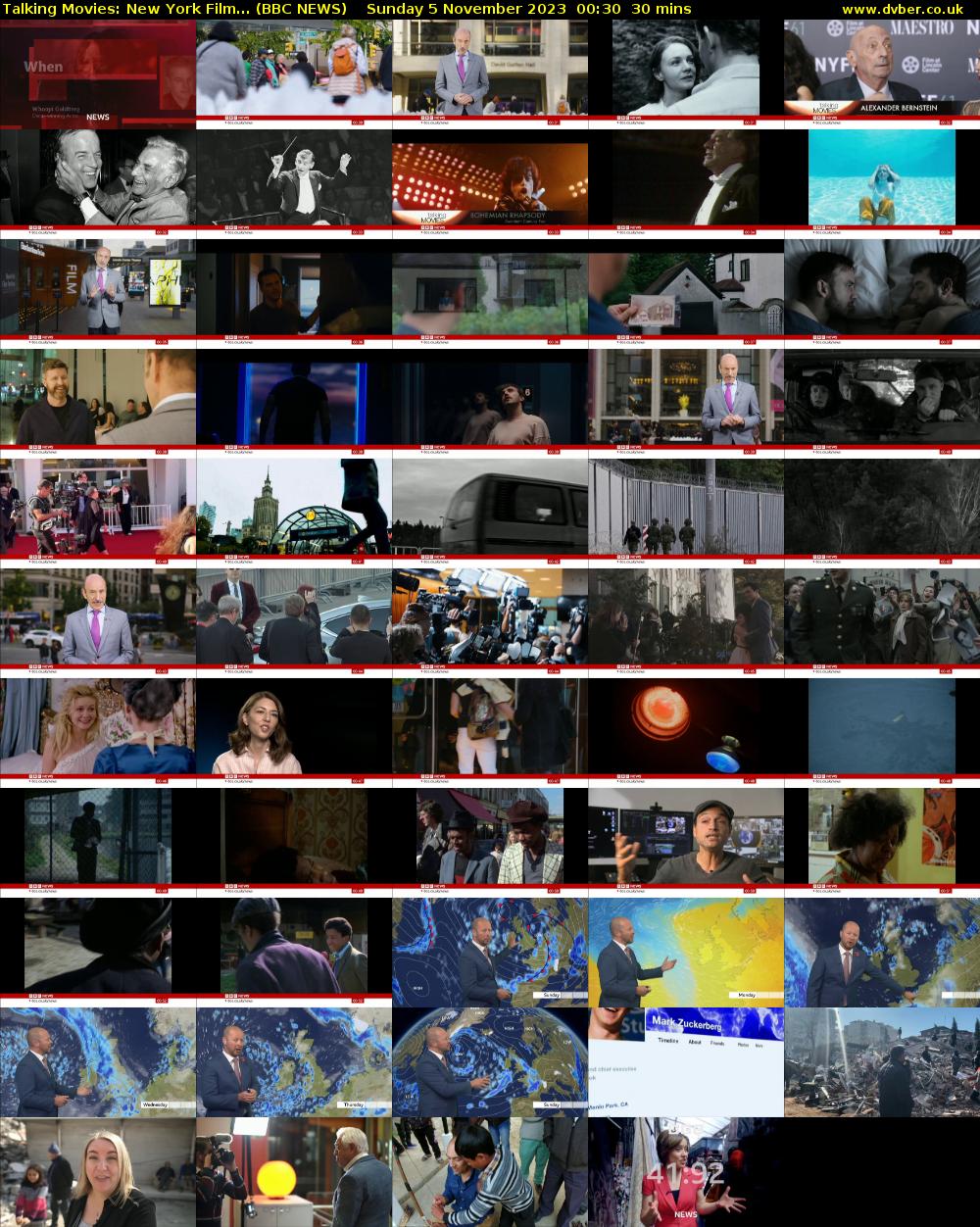 Talking Movies: New York Film... (BBC NEWS) Sunday 5 November 2023 00:30 - 01:00