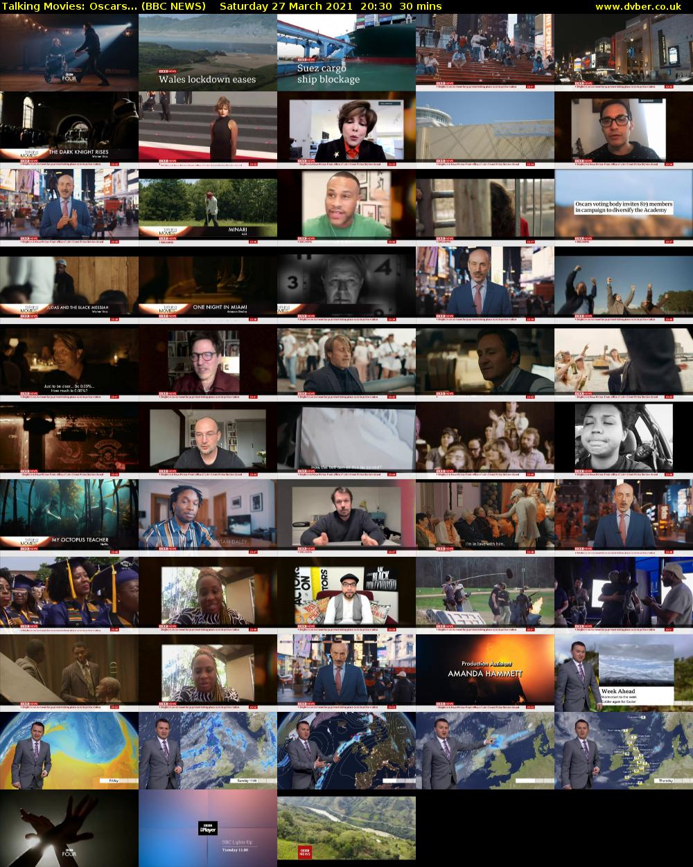 Talking Movies: Oscars... (BBC NEWS) Saturday 27 March 2021 20:30 - 21:00