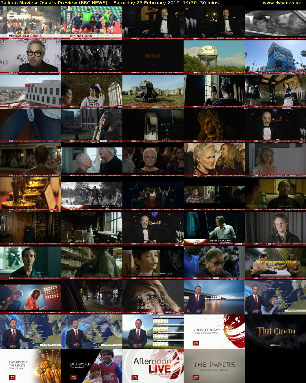 Talking Movies: Oscars Preview (BBC NEWS) Saturday 23 February 2019 14:30 - 15:00