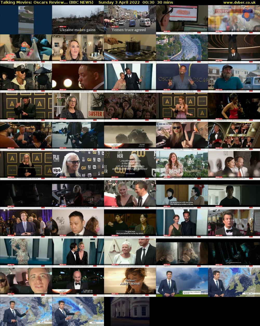 Talking Movies: Oscars Review... (BBC NEWS) Sunday 3 April 2022 00:30 - 01:00