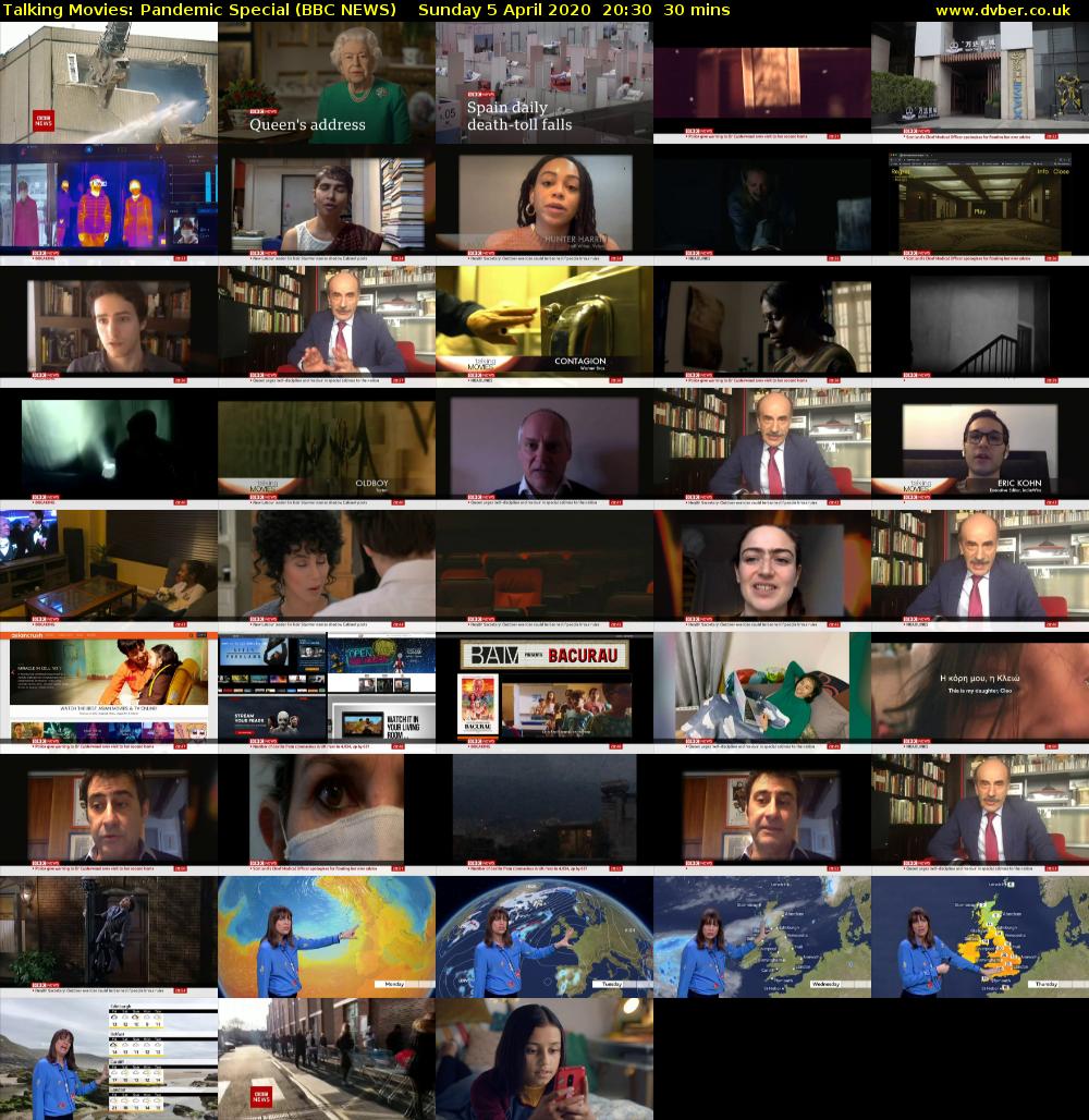 Talking Movies: Pandemic Special (BBC NEWS) Sunday 5 April 2020 20:30 - 21:00