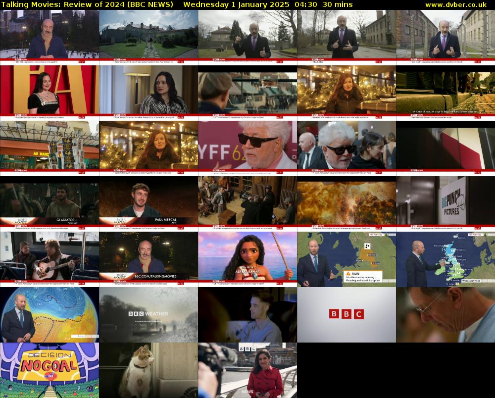 Talking Movies: Review of 2024 (BBC NEWS) Wednesday 1 January 2025 04:30 - 05:00