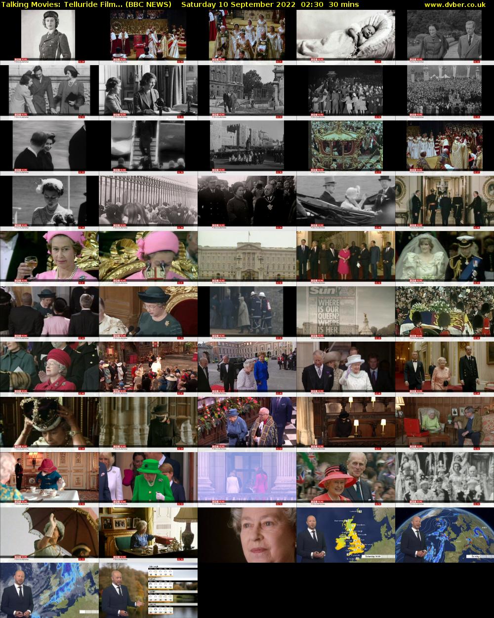 Talking Movies: Telluride Film... (BBC NEWS) Saturday 10 September 2022 02:30 - 03:00