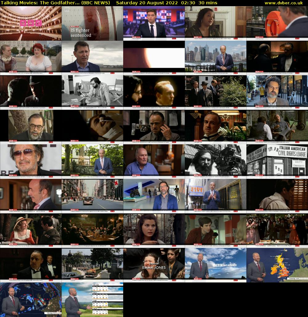 Talking Movies: The Godfather... (BBC NEWS) Saturday 20 August 2022 02:30 - 03:00