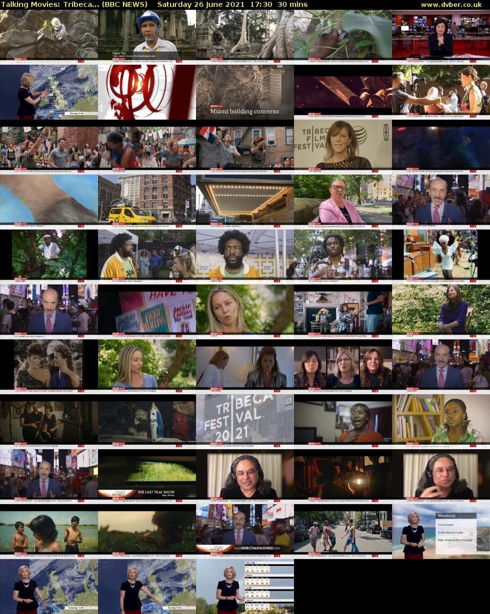 Talking Movies: Tribeca... (BBC NEWS) Saturday 26 June 2021 17:30 - 18:00