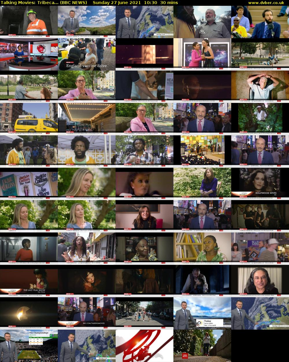Talking Movies: Tribeca... (BBC NEWS) Sunday 27 June 2021 10:30 - 11:00