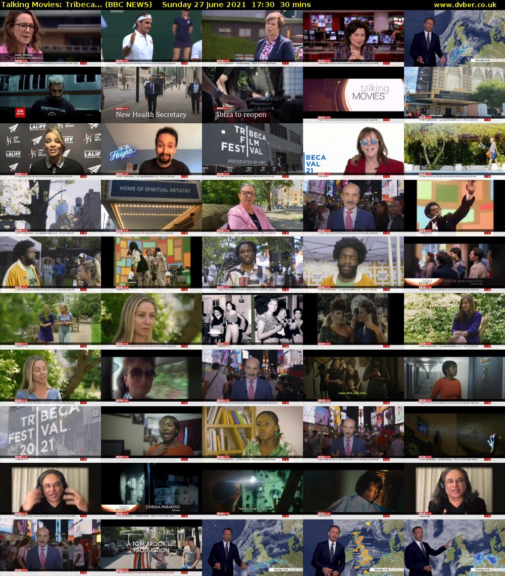 Talking Movies: Tribeca... (BBC NEWS) Sunday 27 June 2021 17:30 - 18:00