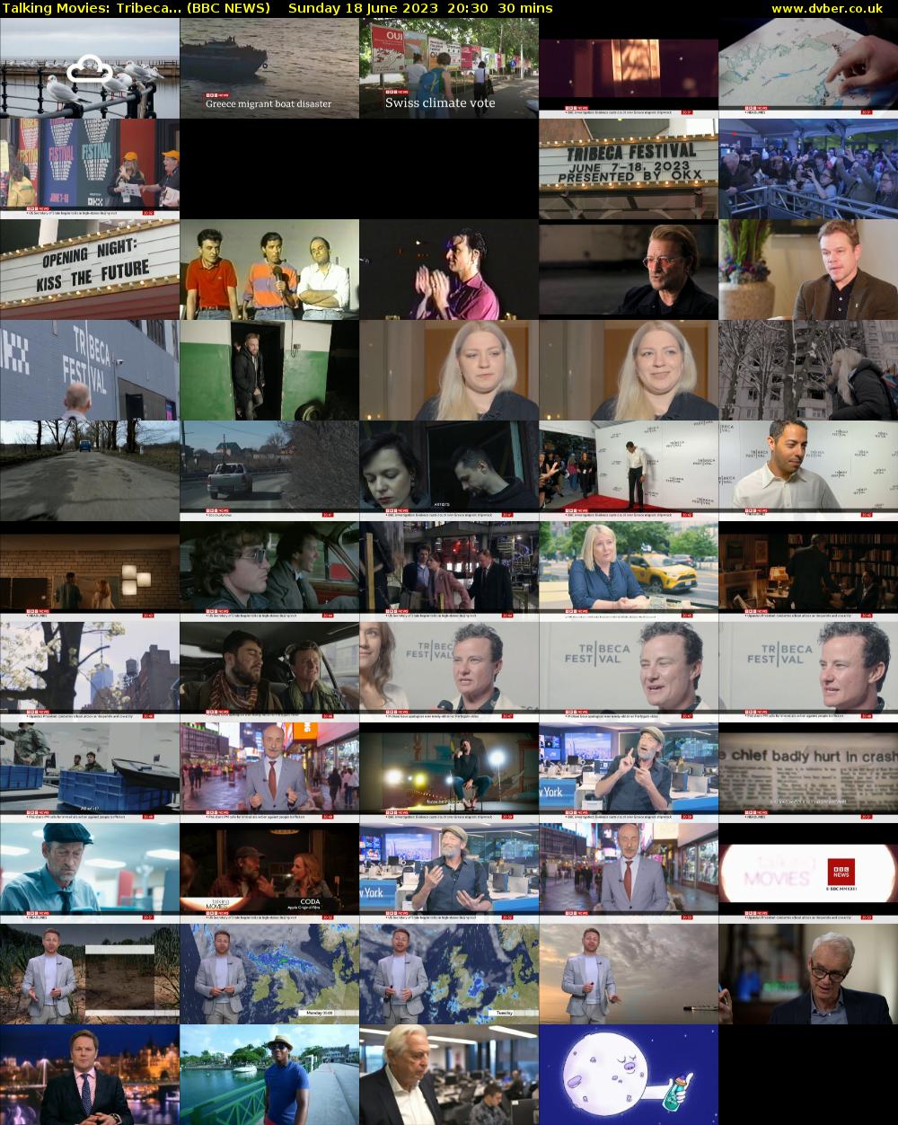 Talking Movies: Tribeca... (BBC NEWS) Sunday 18 June 2023 20:30 - 21:00
